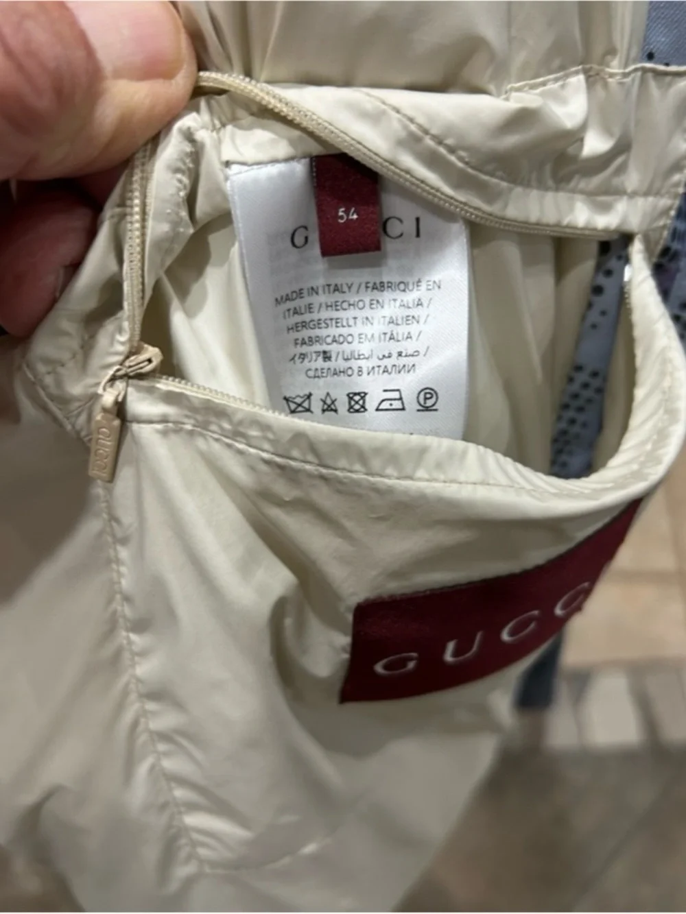 Gucci printed technical Poplin puffer jacket size 54/XXL made in Italy